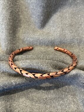 Men’s Artisan Copper Rolled Braid Cuff